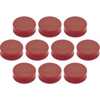 Magnetoplan Ergo-Magnete, large, rot, Pack a 10 Stück von Soennecken