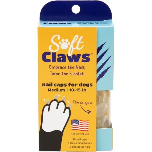 Soft Claws Inc Hunde-Weiche Krallen Hunde und Katzen Nail Kappen Take Home Kit, mittel, Natur von Soft Claws