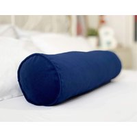 Marine Blauer Bolster Kissenbezug, 30 Verschiedene Farben Und Größen, Sofa, 16, 18, cm Durchmesser | Nur Bezug von SoftHomeTextile