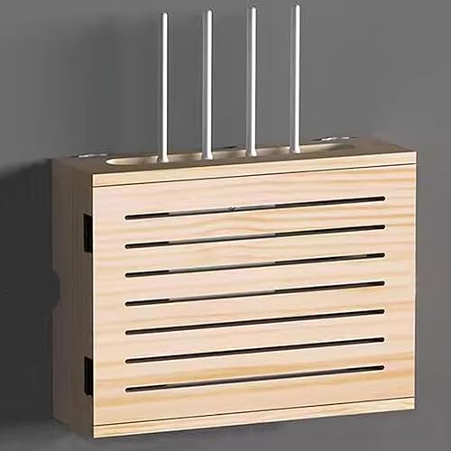 Punch Free WLAN-Router-Box, wandmontiertes Router-Rack, Kabel-Versteckbox, WiFi-Aufbewahrungsbox, TV-Set, oberes Regal, Punch Free Organizer, Steckdosenleisten-Box, Router-Versteck-Aufbewahrungsbox ( von Sohodoo