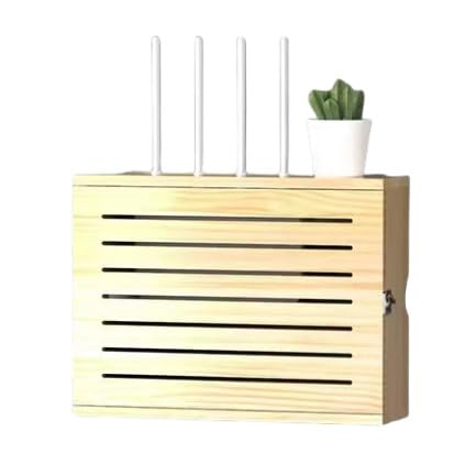 Punch Free WLAN-Router-Box, wandmontiertes Router-Rack, Kabel-Versteckbox, WiFi-Aufbewahrungsbox, TV-Set, oberes Regal, Punch Free Organizer, Steckdosenleisten-Box, Router-Versteck-Aufbewahrungsbox ( von Sohodoo