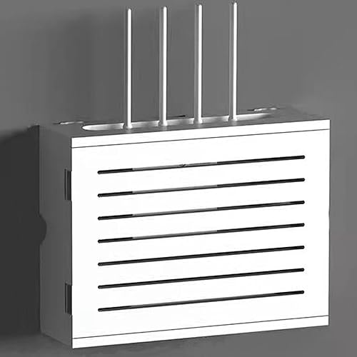 Stanzfreies wandmontiertes Router-Regal, WLAN-Box, Aufbewahrungsregal for Wanddekoration, Router-Versteck-Aufbewahrungsbox, Kabel-Versteckbox, stanzfreier Organizer, Steckdosenleisten-Box (Color : A von Sohodoo