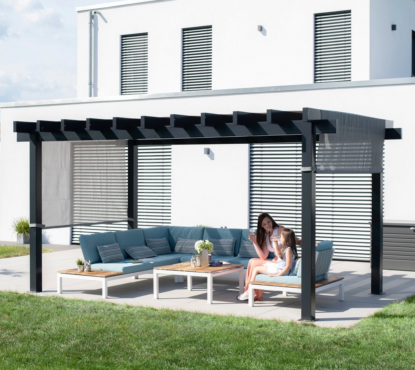 Sojag Pavillon Yamba 10x16 anthrazit, BxTxH: 495x295x253 cm von Sojag