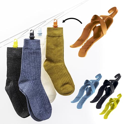 Sokey - Sockenklammer/Sockenclip - 15er-Pack: Hält Socken zusammen in Waschmaschine, Trockner & am Wäscheständer von Sokey