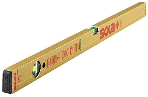 SOLA Aluminium Magnetwasserwaage AZM 50cm mit 2 Libellen, Gold von Sola