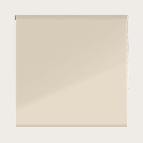 Solardecor aufrollbare Abdunkelungsrollo undurchsichtig, Stoff, Beige, 160 x 260 x 10 cm von Solardecor