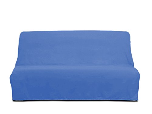 Soleil d'ocre Panama Abdeckung Clic-Clac in Baumwolle Panama Baumwolle Blau 190 x 204 cm von Soleil d'ocre