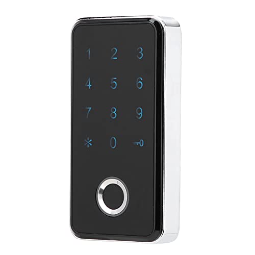 Sonew Biometrisches Fingerabdruck Türschloss, Digitales Schloss mit Fingerabdruck Passwort, Sound Eingabeaufforderung, Smartes Türschloss für Schrank, Aktenschrank(Silver) von Sonew