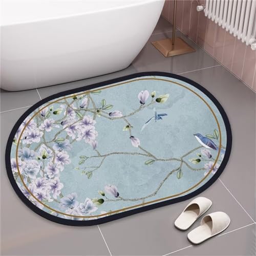 Badezimmer Teppiche, Badezimmerteppich rutschfest, Bathroom Mat Quick Dry, Duschvorleger Stein, Fußmatte Dusche Waschbar Abstrakt Wasserdicht, Wohnraum KüChe Toilett Badezimmer Teppiche Deko 40x60cm von Songtt