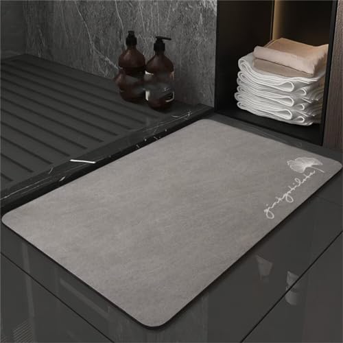 Badezimmer Teppiche, Badezimmerteppich rutschfest, Bathroom Mat Quick Dry, Duschvorleger Stein, Fußmatte Dusche Waschbar Abstrakt Wasserdicht, Wohnraum KüChe Toilett Badezimmer Teppiche Deko 70x120cm von Songtt