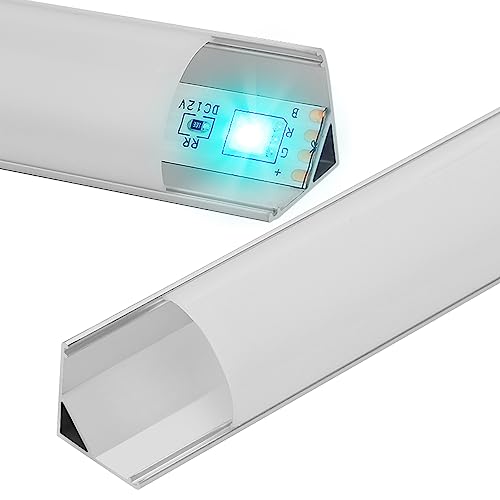 Sonnewelt LED Aluminium Profil V-Form 1m 20 Pack für LED Strips/Band bis 11 mm mit Abdeckung, Endkappen und Montageclips für LED Streifen & LED Bänder von Sonnewelt