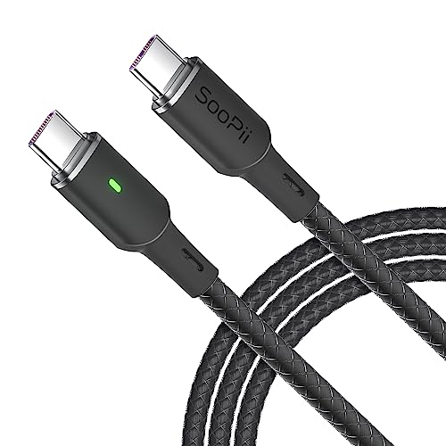 SooPii 100W PD USB-C-zu-USB-C-Kabel, [2.0 m] Typ-C-Kabel mit intelligenter LED-Anzeige für lPhone 15/15 Pro/15 Plus, lPad Air/lPad Pro, MacBook Pro, Galaxy S23/S21/S10/S9/Plus… von SooPii