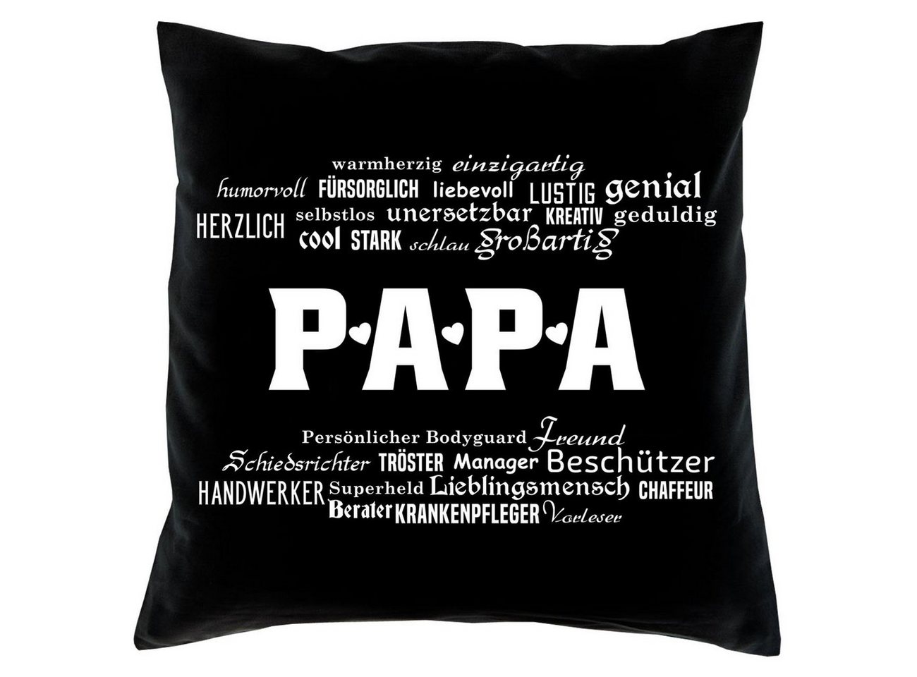 Soreso® Dekokissen Kissen + Urkunde Geschenk Papa zum Geburtstag Vatertag Weihnachten, Geburtstagsgeschenk Weihnachtsgeschenk Vatertagsgeschenk von Soreso®