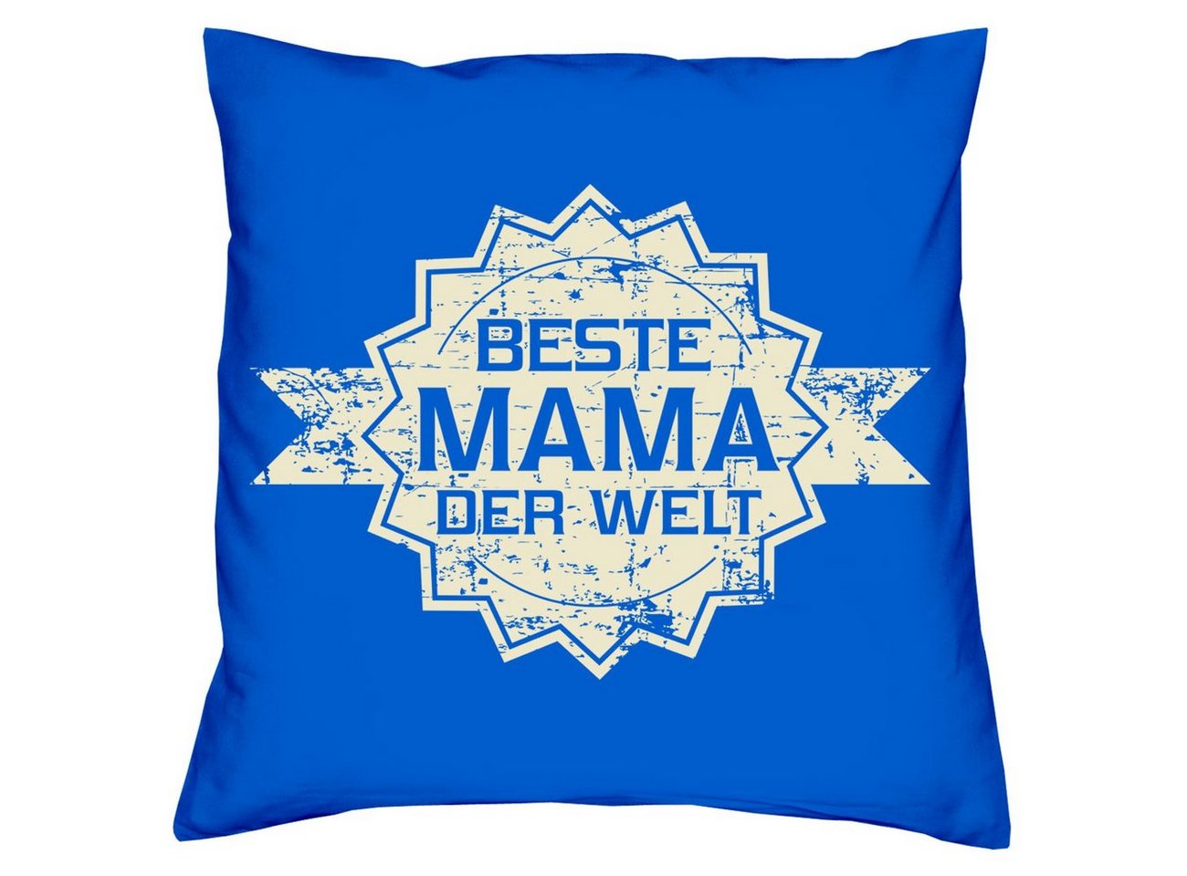 Dekokissen Kissen Beste Mama der Welt Stern & Urkunde, Geschenke Weihnachten Geburtstag Muttertag von Soreso®