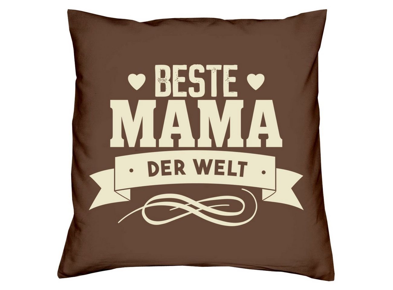 Dekokissen Kissen Beste Mama der Welt & Urkunde, Geschenk Geburstag Muttertag Weihnachten von Soreso®