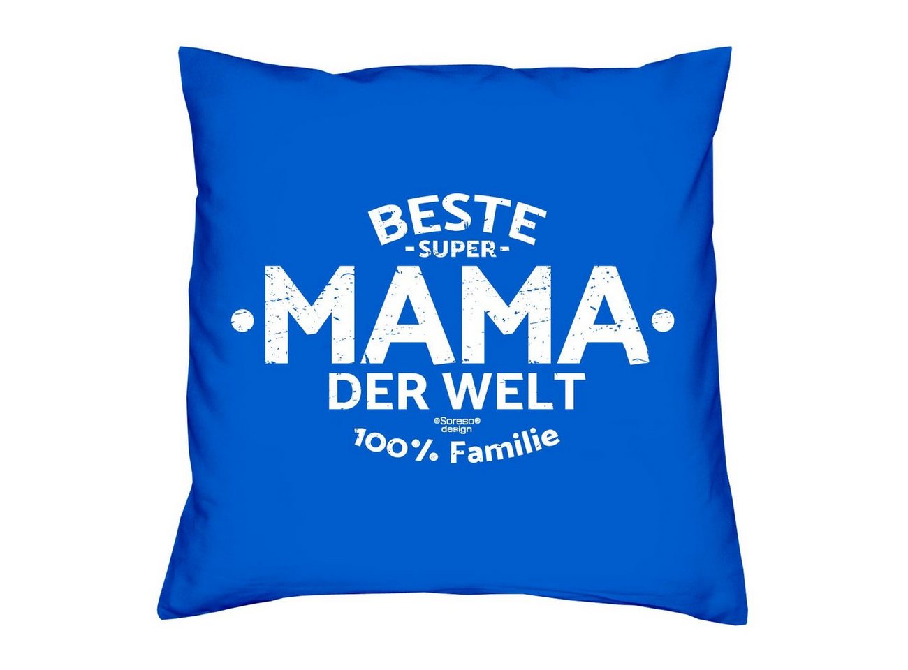 Dekokissen Kissen Beste Mama der Welt & Urkunde, Geschenke Weihnachten Geburtstag Muttertag von Soreso®