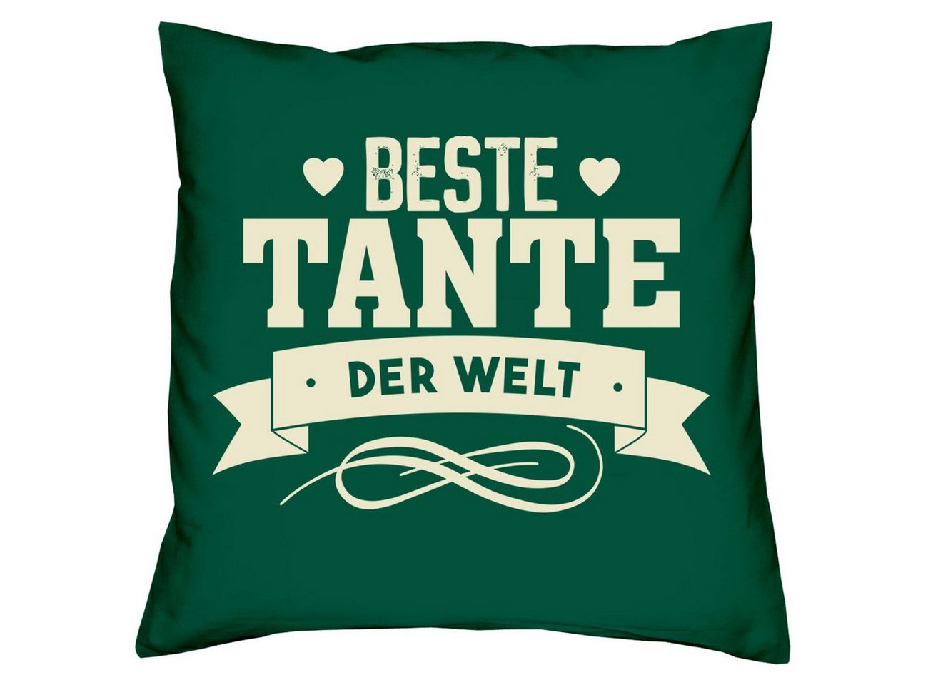 Dekokissen Kissen Beste Tante der Welt Kissenbezug und Füllung, Geschenk Geburstag Weihnachten von Soreso®