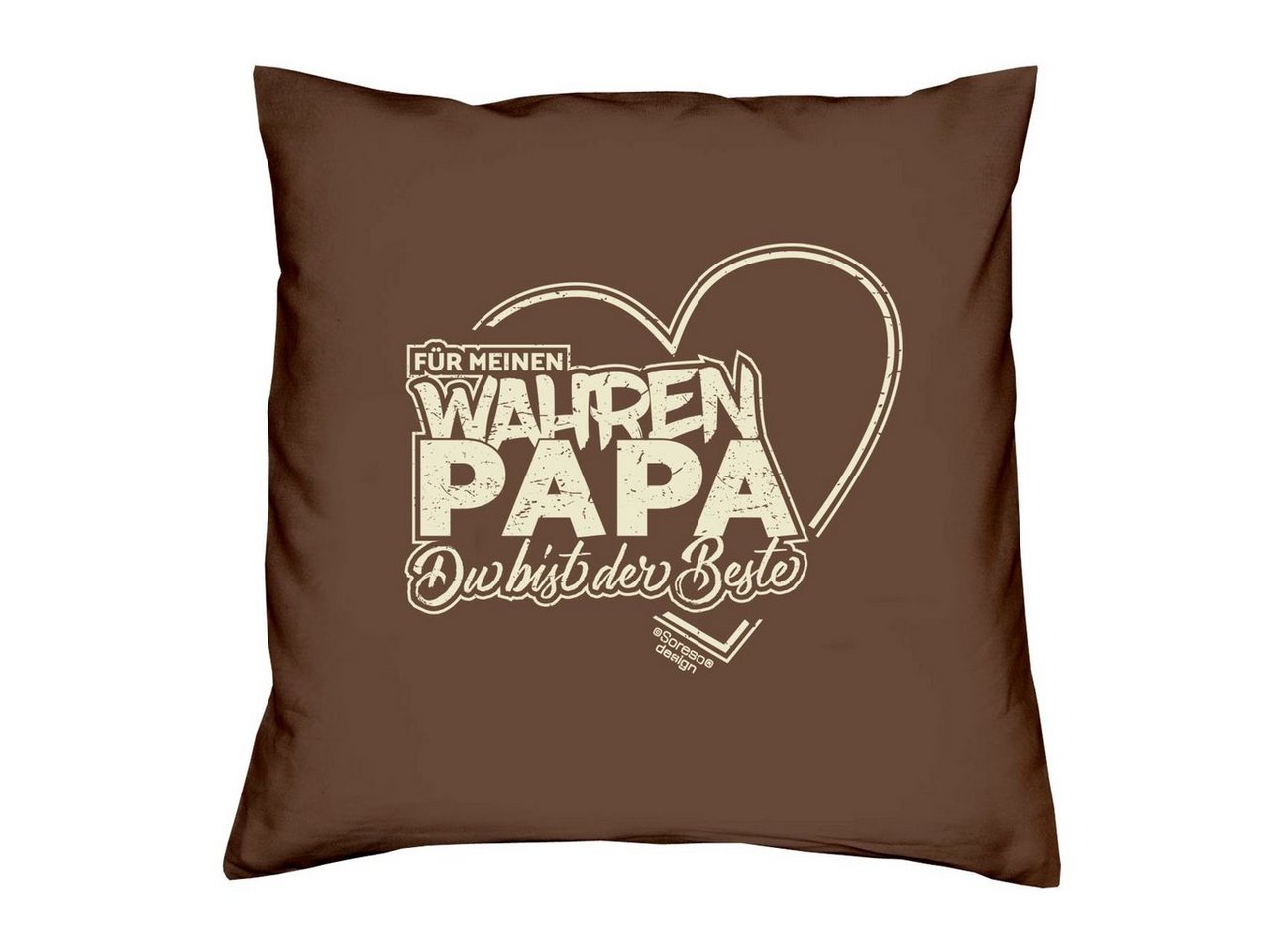 Dekokissen Kissen Für meinen wahren Papa & Urkunde für den Weltbesten Papa, Geschenke Weihnachten Geburtstag Vatertag von Soreso®