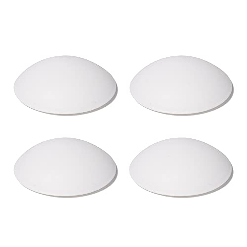 4 x sossai® Türstopper Wand selbstklebend | Türpuffer | TP Spot White | Ø 60 mm | Farbe: Weiß | Wandschutz Türklinke | Wandpuffer von Sossai