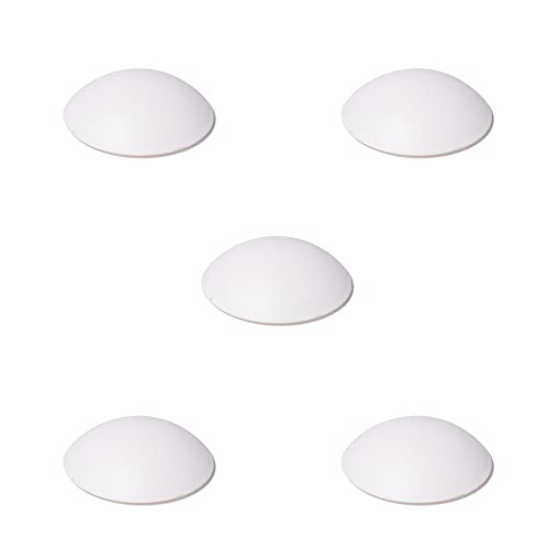 5 x sossai® Türstopper Wand selbstklebend | Türpuffer | TP Spot White | Ø 40 mm | Farbe: Weiß | Wandschutz Türklinke | Wandpuffer von Sossai