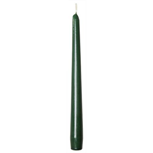 Sovie Candles Spitzkerzen Gastronomie Ø 2,2cm x 24cm in Dunkelgrün | Gastro Kerzen Tafelkerzen Leuchterkerzen Stabkerzen | 50 Stück | Brenndauer ca. 7 Std. von Sovie Candles