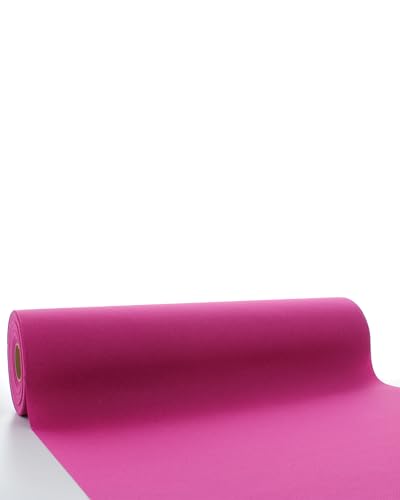 Sovie Horeca Linclass Airlaid Tischläufer Violett - 40cm x 24m - Einfarbiger Einmal-Tischläufer - Perforierung alle 120cm - Ideal für Dekorationen von Sovie HORECA
