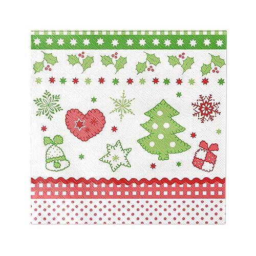 Sovie HORECA Weihnachtsserviette Christmas | Tissue-Deluxe-Servietten | schönes Design | perfekt für Weihnachten | 40x40cm 50 Stück von Sovie HORECA