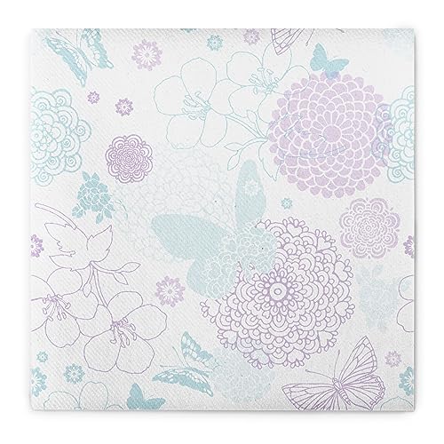 Sovie HORECA Serviette Luisa | Airlaid-Servietten 40x40 cm | hochwertige Einweg-Servietten für Feiern | extrem saugstark & stoffähnlich | 50 Stück | (Mint-Lila) von Sovie HORECA