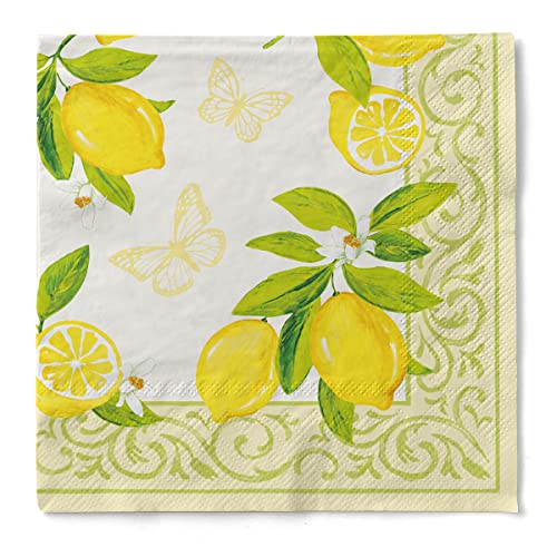 Sovie HORECA Serviette Nancy Tissue-Servietten 40x40 cm saugstarke und hochwertige Einweg-Servietten ideal für & Feiern im Frühling & Sommer | 100 Stück von Sovie HORECA