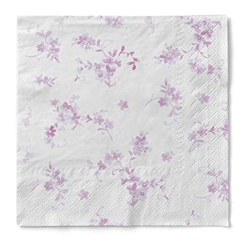 Sovie HOME Serviette BONNIE | Tissue-Servietten 33x33 cm | saugstarke und hochwertige Einweg-Servietten | ideal für Hochzeit & Feiern im Frühling & Sommer (Beere) von Sovie Home