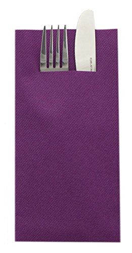 Sovie HOME Linclass®Airlaid Besteck Servietten Uni | Aubergine | Ideal geeignet für Hochzeit & Geburtstag | 40x40cm | 12 Stück von Sovie Home