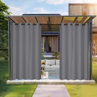 Dunkelgraue Outdoor Vorhänge - Indoor Patio 1 Panel Vorhang Verdunkelung & Winddichte Sichtschutz Drapes Für Veranda Haustür Pergola Gazebo von SpaceEmbellishment