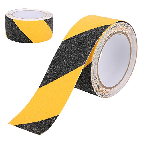 Klebeband, Schwarz-gelbes Hochglänzendes Reflektierendes Klebeband, Gitterförmige Schwarze und Gelbe Reflektierende Folie, Warnband für den Straßenverkehr, 50 Mm X 5 M, von Spacnana
