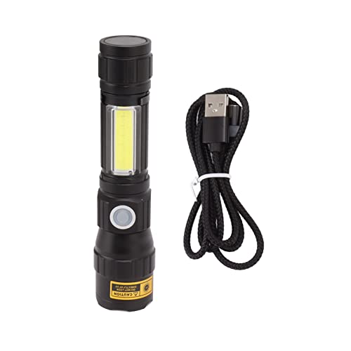 Spacnana LED-Taschenlampe Schwarzlicht, Magnetische Taschenlampe, Wiederaufladbar, 7 Modi, Zoombare COB-Taschenlampe für Camping-Notfälle von Spacnana