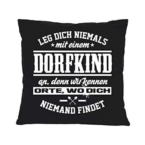 Spaß Kostet Kissen mit Spruch und Füllung Dekokissen DORFKIND von Spaß Kostet