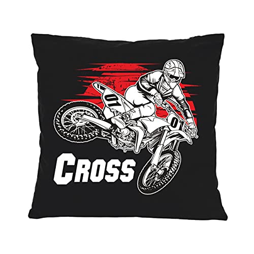 Spaß Kostet Kissenbezug Kissenhülle Dekokissen Hülle Motorrad Cross 40 x 40 cm von Spaß Kostet