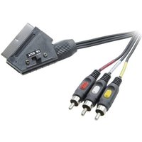 SpeaKa Professional SCART / Composite Cinch TV, Receiver Anschlusskabel [1x SCART-Stecker - 3x Cinch von SpeaKa Professional