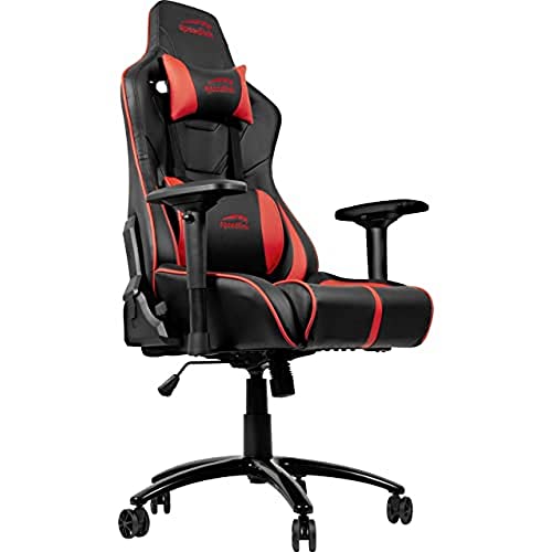 Speedlink ARIAC Gaming Chair - PC Gaming-Stuhl mit stufenlos höhenverstellbarer Sitzfläche, schwarz-rot von Speedlink