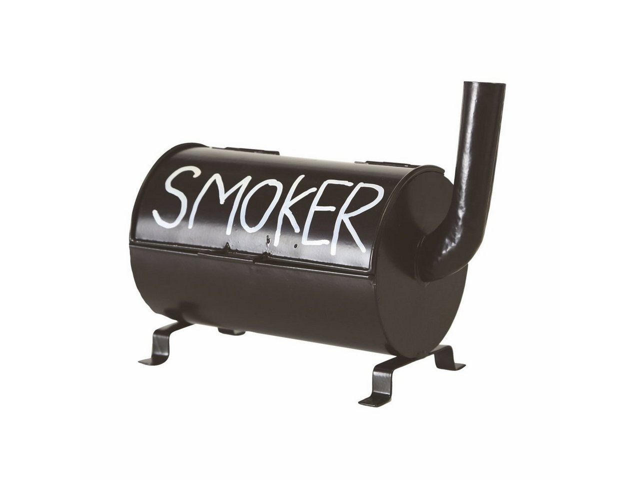 Spetebo Aschenbecher Tisch Aschenbecher SMOKER - 20 cm, Ascher im Grill Design mit Klappe von Spetebo