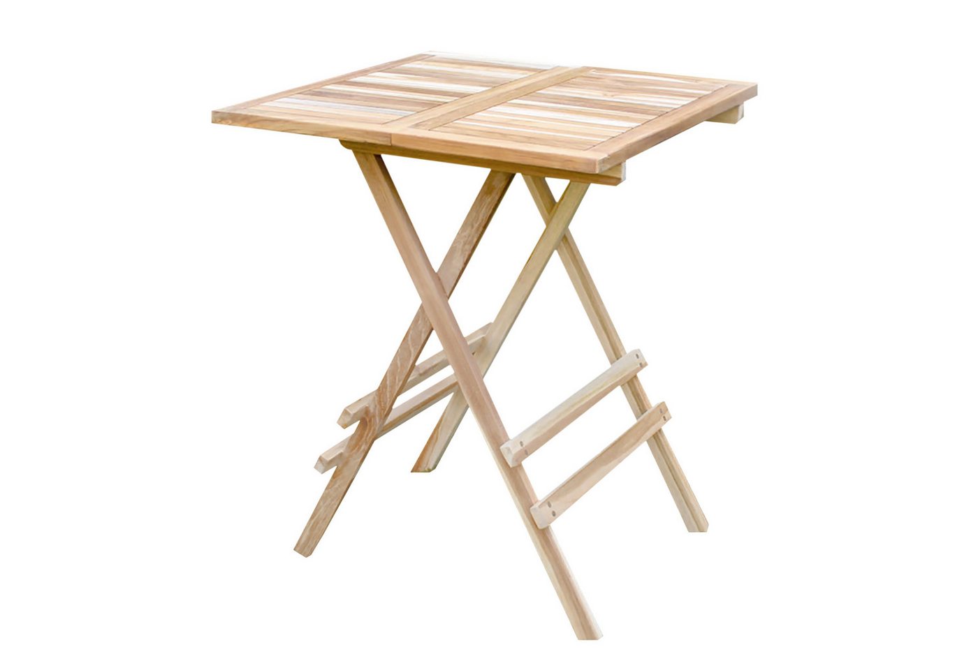 Spetebo Gartentisch Teak Klapptisch natur unbehandelt - 60 x 60 cm (Stück, 1-St., Beistelltisch), Holz Garten Beistelltisch klappbar von Spetebo