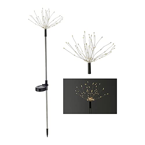Spetebo LED Solar Gartenstecker 80 cm - Feuerwerk - Solarlampe mit 25 biegsamen Drähten und 75 LED - Gartenleuchte zur Garten Dekoration von Spetebo