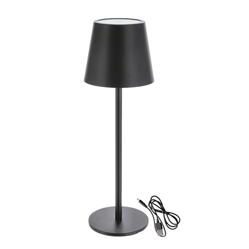 Spetebo Metall Akku Touch Leuchte 26 x 9 cm - schwarz/wiederaufladbar - Design Tischleuchte mit LED in kalt und warm weiß - Nachttischlampe Schreibtischlampe Deko Lampe dimmbar Spetebo Metall Akku Touch Leuchte 26 x 9 cm - schwarz/wiederaufladbar - Design Tischleuchte mit LED in kalt und warm weiß - Nachttischlampe Schreibtischlampe Deko Lampe dimmbar von Spetebo