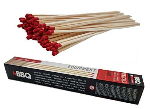 Spetebo XXL Kamin Streichhölzer 27 cm - 4er Pack/je 60 Stück - Jumbo Zündhölzer extra lang - Grill Feuer Kerzen Lagerfeuer Anzünder Maxi von Spetebo