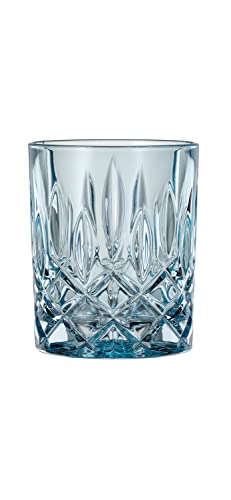 Spiegelau & Nachtmann, 2-teiliges Whiskybecher Set, Blaue Whiskygläser, Kristallglas, 295 ml, Aqua, Noblesse Fresh, 104239, Transparent, Blue von Nachtmann