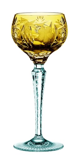 Nachtmann Weinglas mit Schliffdekoration, Braunes Weinglas, Kristallglas, 230 ml, Bernstein, Traube, 35949 von Nachtmann