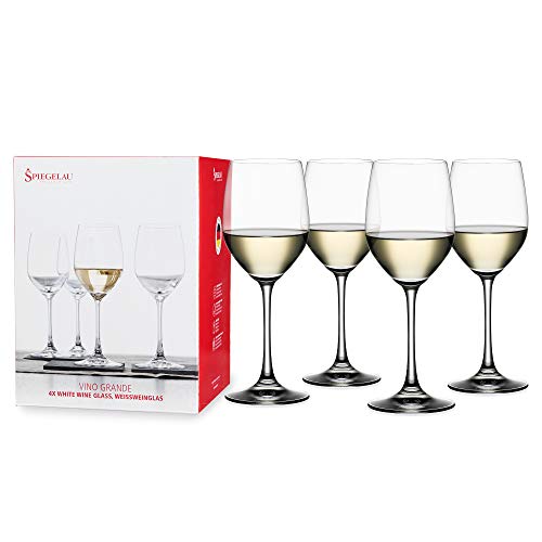 Spiegelau 4-teiliges Weißweinglas-Set, Weingläser, Kristallglas, 340 ml, Vino Grande, 4510272 von Spiegelau