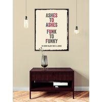 David Bowie " Ashes To Lyrics Print Poster Gerahmt Ungerahmt Original-Design von SpikeTheDogGB