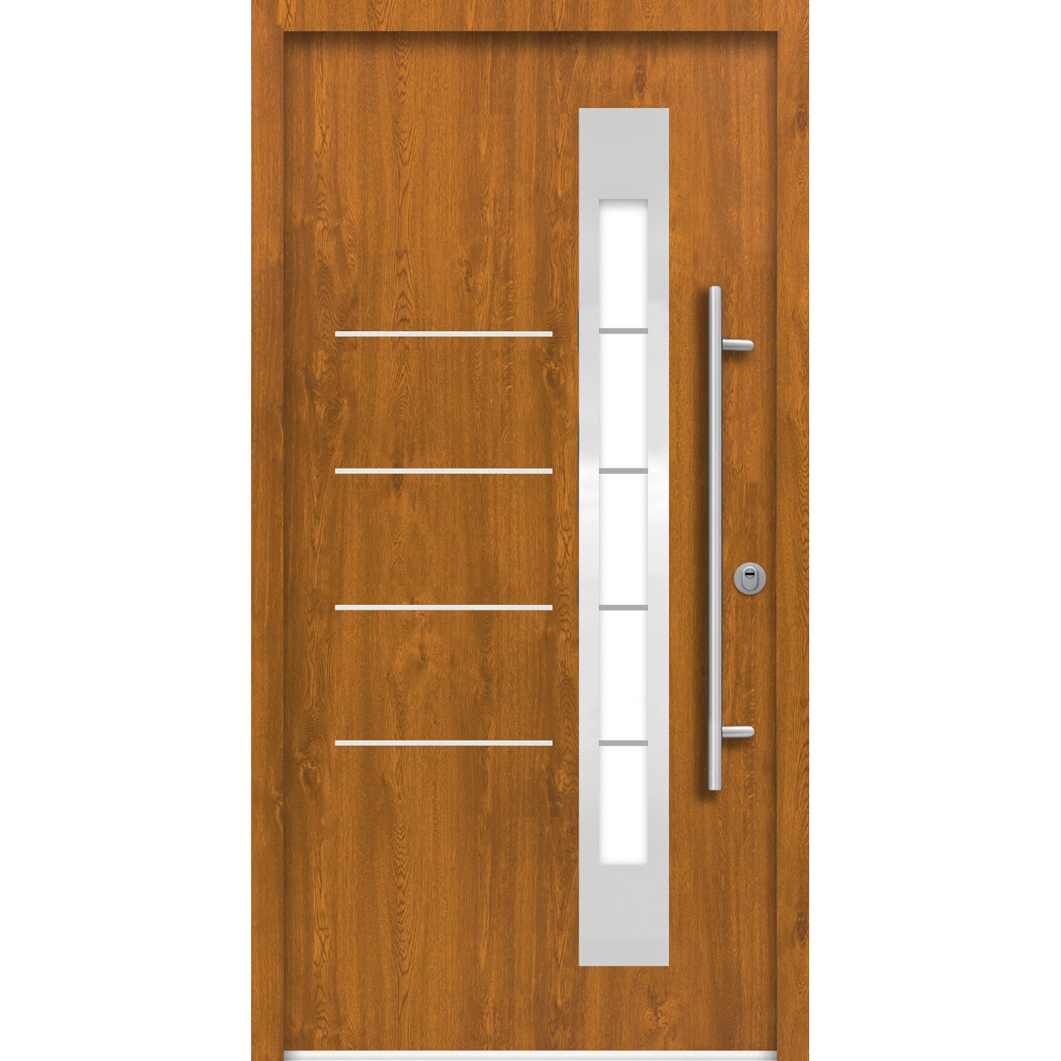 Splendoor Thermospace Sicherheits-Haustür Berlin Prime RC2 Gold.Oak 100x210 cm R von Splendoor Thermospace