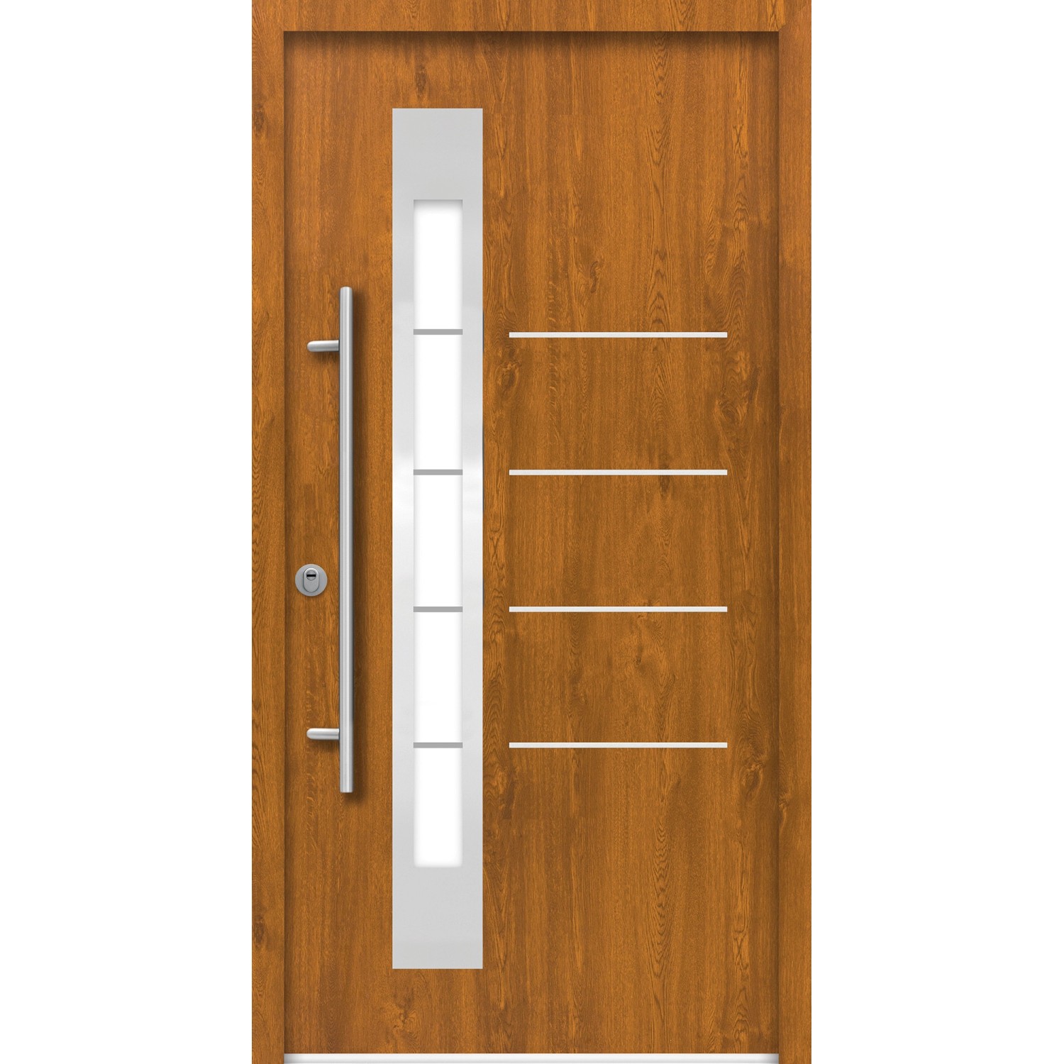 Splendoor Thermospace Sicherheits-Haustür Berlin Prime RC2 Gold.Oak 110x210 cm L von Splendoor Thermospace