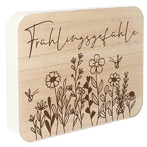 Spruchreif | Deko-Tafel mit Spruch | Holzaufsteller mit Spruch | Schilder mit Sprüchen | Frühlingsdeko | Deko Frühling | Deko Wohnung von Spruchreif